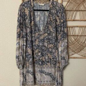 Spell And The Gypsy Oasis Smock Dress Nightshade Mini Tunic Boho Women's M B26
